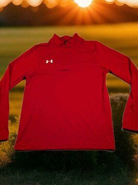 Under Armour Women's Red 1/4 Zip Pullover  Performance
